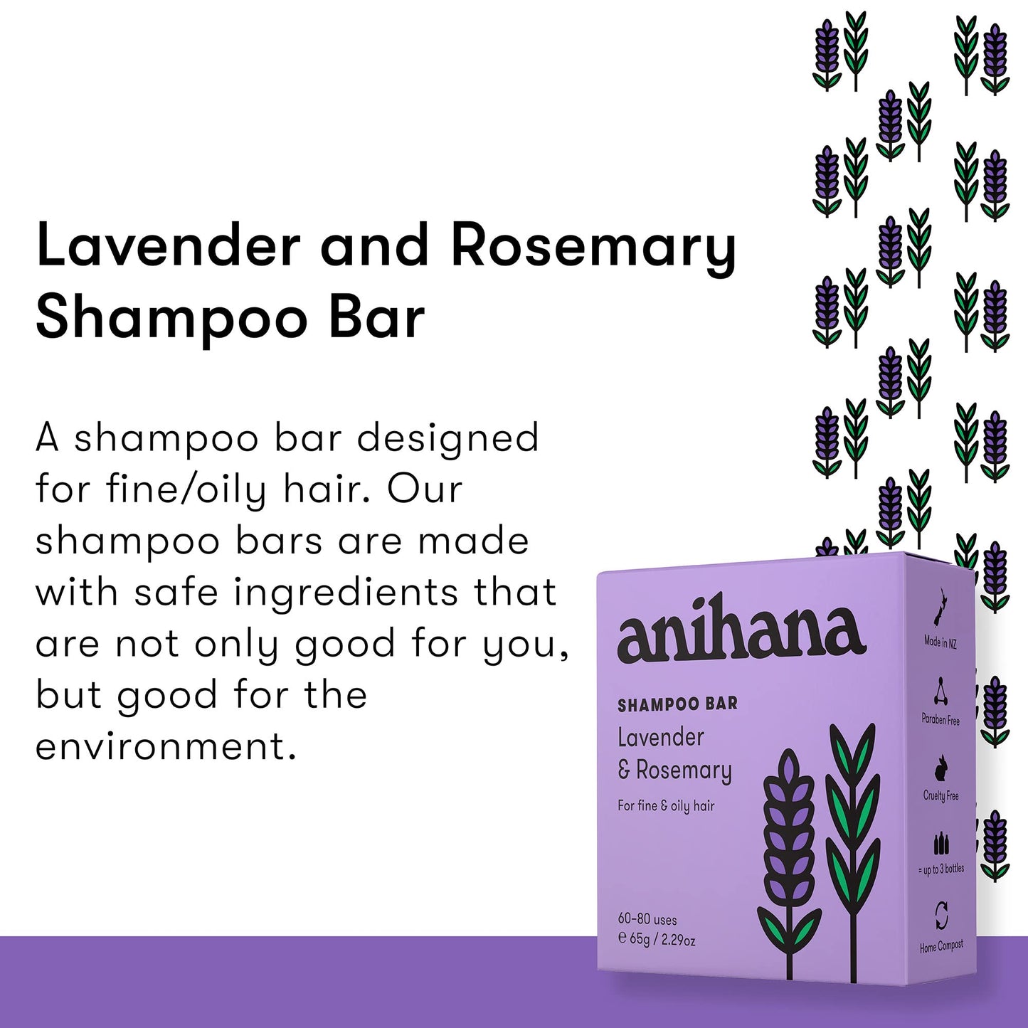 ANIHANA Shampoo and Conditioner Bars for Thin Fine Oily Hair, Gives Hair Volume & Body, Natural Healthy Look and Shine, Paraben Free