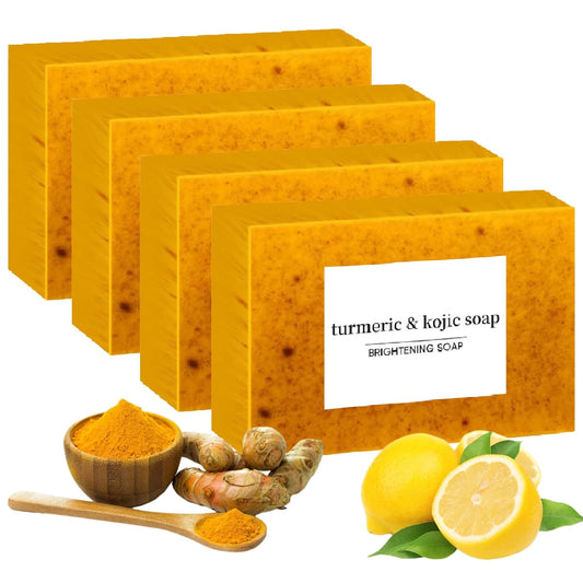 Lemon Soap with Vitamin C & Collagen - Moisturizing for Face & Body | 4 Bars