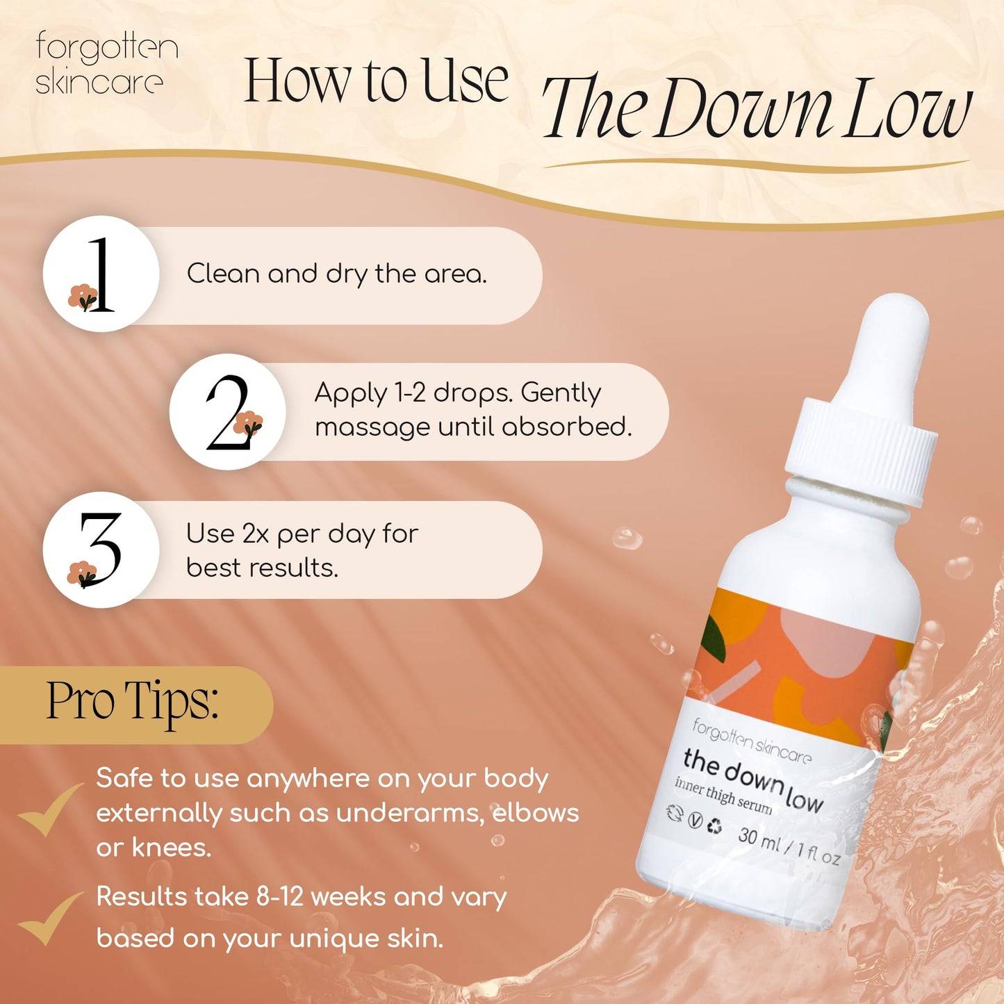 Forgotten Skincare Body Oil Serum - Hydrating Treatment to Soothe Razor Bumps, Ingrown Hair Treatment & Support Even Skin Tone