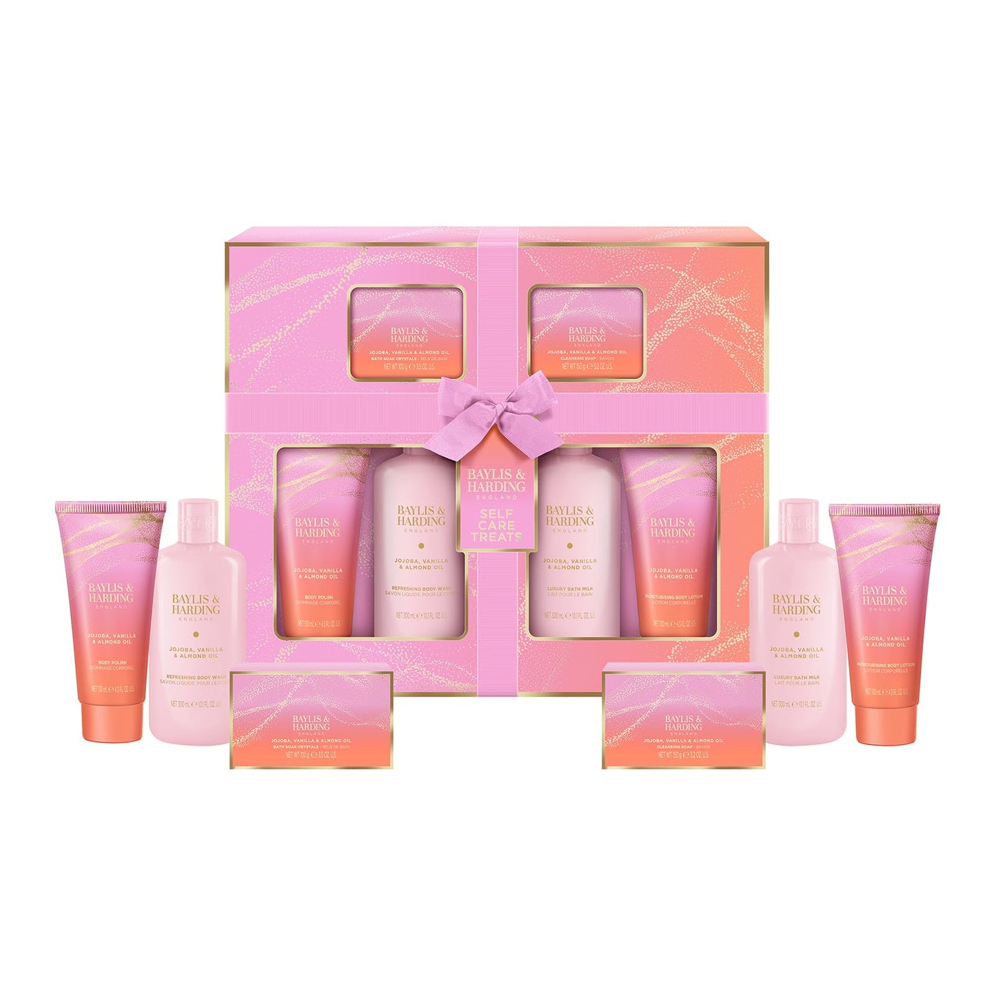 Baylis & Harding Jojoba, Vanilla & Almond Oil Luxury Pamper Gift Set For Women - Vegan Friendly
