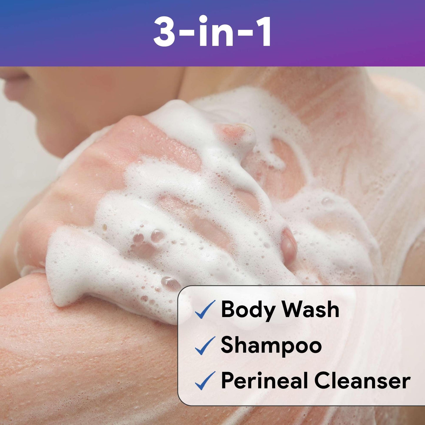 Gentell Select ClaraVie Rinse Free Body Wash and Shampoo and Perineal Cleanser - 8 oz No Rinse Body Wash for Elderly - 3 in 1 Formula with Essential Oils - Moisturizing and Soothing for Fragile Skin