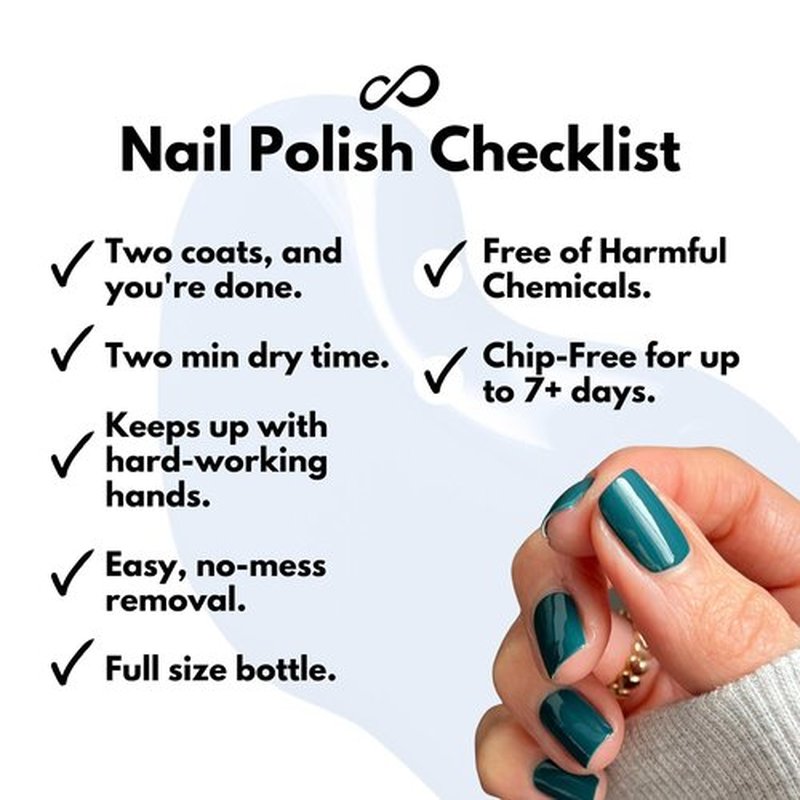 Eternal Blue Nail Polish Set for Women (OCEAN VIEW) - Green Nail Polish Set for Girls - Lasting & Quick Dry Non Toxic Nail Polish Kit for Home DIY Manicure & Pedicure - Made in USA, 13.5mL (Set of 5)