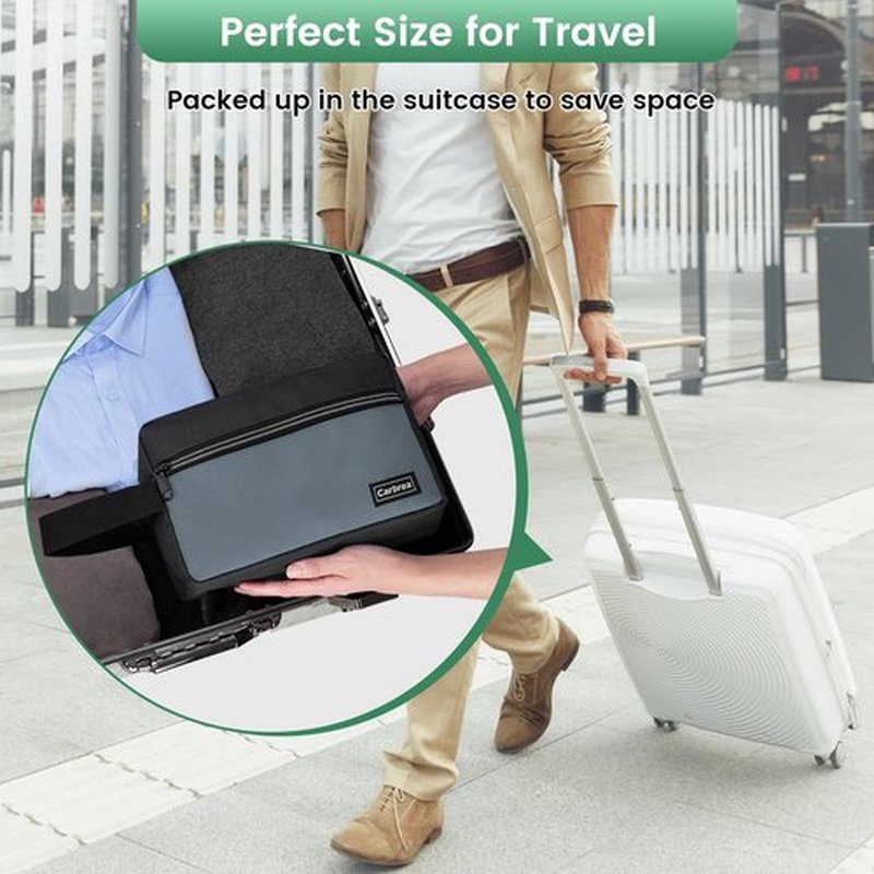 Carbrea Travel Toiletry Bag - Large Toiletry Bag for Men Skincare Bag Doop Kit for Toiletries Accessories Gifts - Black