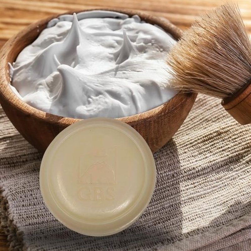 G.B.S 97% All Natural Shave Soap - Creates a Rich Lather Foam for Wet Shaving Experience (3 Pack Sandalwood) Birthday Gift
