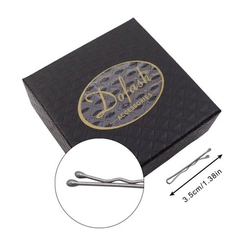 Dofash Silver Bobby Pins Hair Pins Steel Hair Clips 3.5Cm/1.38" Hair Accessories For Women 100PCS （Silver）