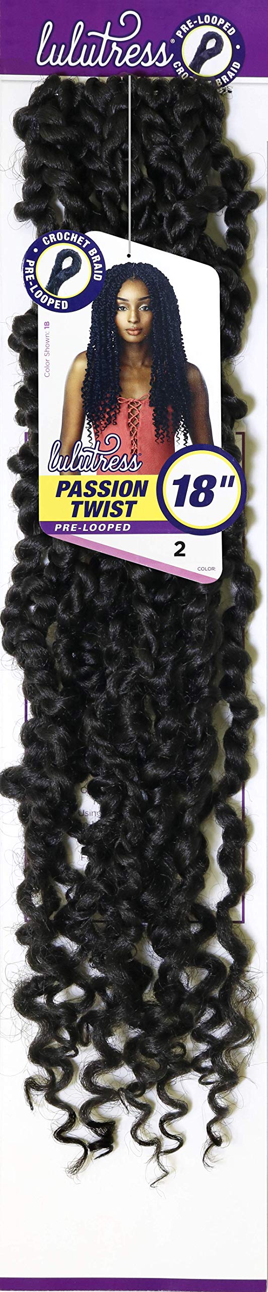 MULTI PACK DEALS! Sensationnel Crochet Braids Lulutress Passion Twist 18" (3-PACK, 30)