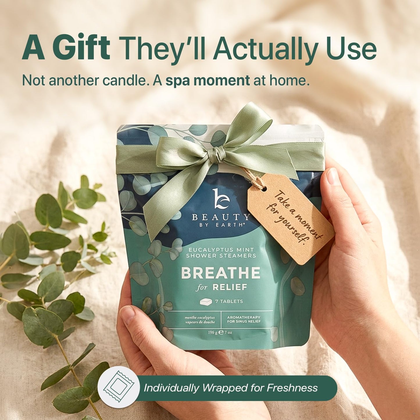 Shower Steamers Aromatherapy - USA Made with Natural Ingredients & Eucalyptus Essential Oil, Large Shower Bombs, Relaxation Spa Gifts for Women & Men, Unique Self Care Gifts