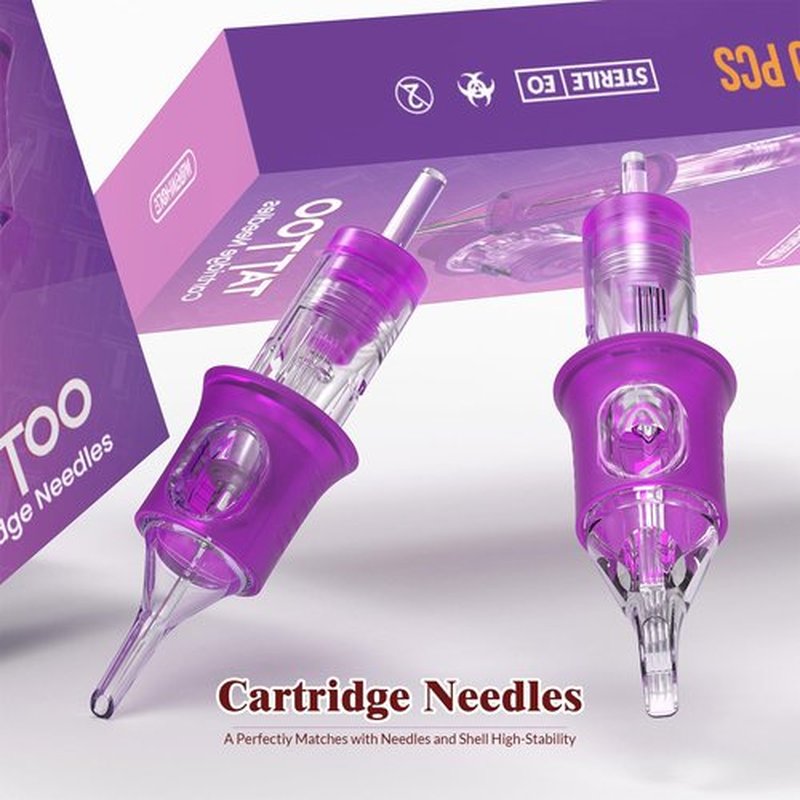 Tattoo Needles, Wormhole Tattoo Cartridge Needles 20pcs Mixed Sizes 1203RL 1205RL 1205RM 1207RM Disposable Tattoo Needles Cartridge Round Liner Shader Magnum for Tattoo Pen Machine Permanent Makeup
