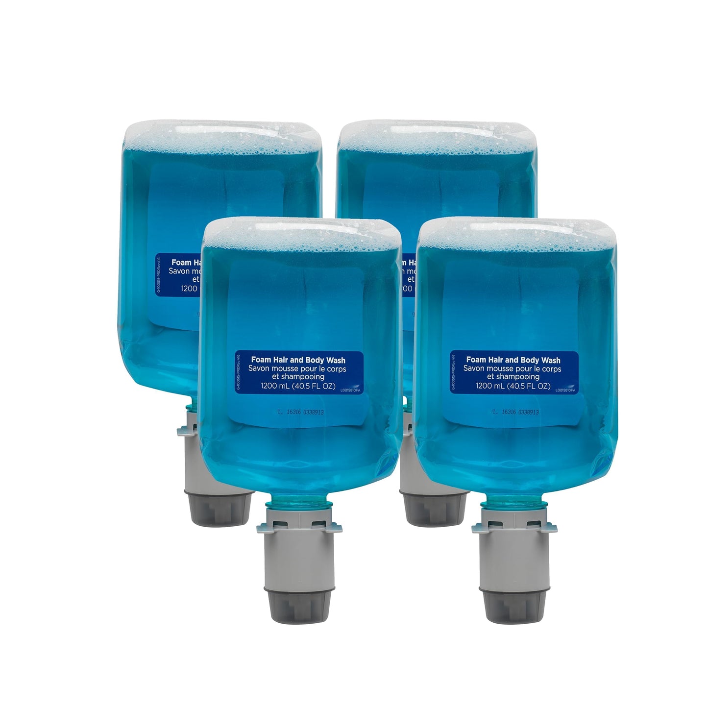 Pacific Blue Ultra Foam Hair and Body Soap Refill by GP PRO (Georgia-Pacific), Refreshing Aloe Scent, 43024, 1200 mL Per Refill, 4 Refills Per Case