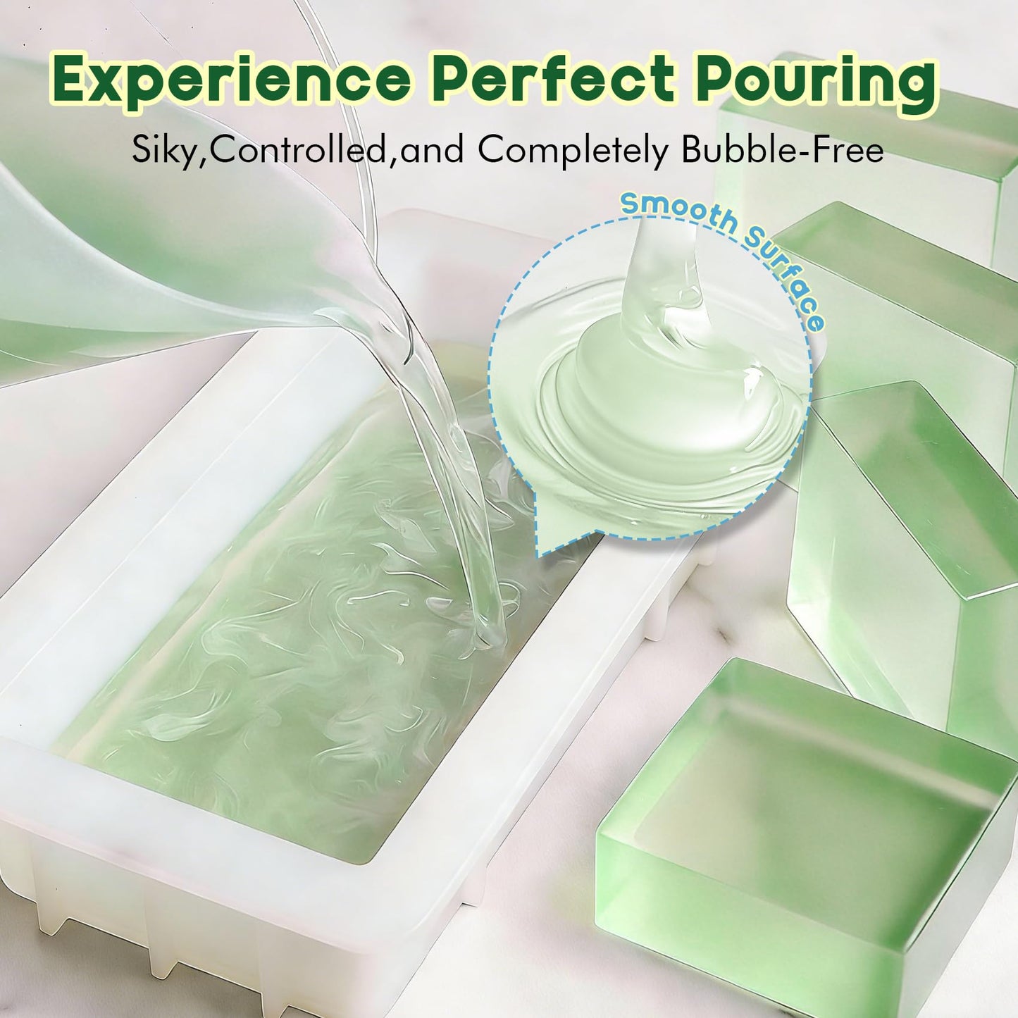 EDSRDPLT 2 lb Unscented Glycerin Soap Base – Melt and Pour Soap Base for DIY Crafting, Easy Cut, Smooth Melt & Clean Pour (Aloe Vera, 2 Pound)