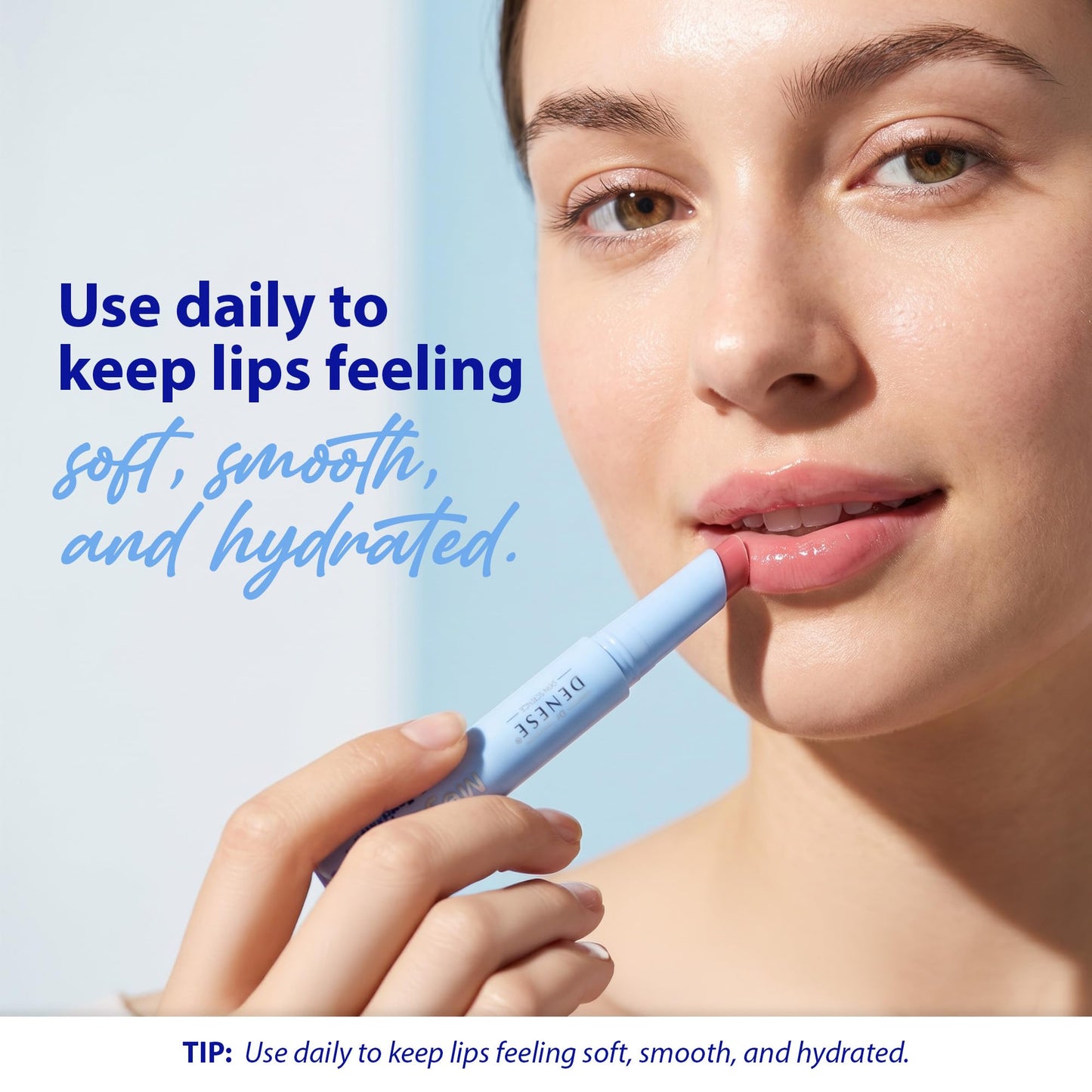 Dr. Denese MegaLips Peptide Lip Balm .06 oz – Hydrating Lip Care with Hyaluronic Acid, Ceramides & Shea Butter – Moisturizing Formula for Smooth Soft Lips with Natural Shine – Cruelty-Free – Peach