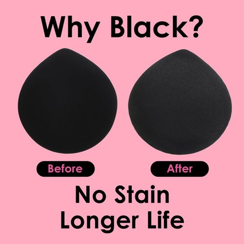 COOL-ANGLE 4Pack Makeup Sponge Latex-Free Soft Blender Sponge Perfect for Foundation Concealer Cream Powder, Beauty Sponge Set for Long-lasting and Natural Makeup, 2X-Large and 2 Medium Black