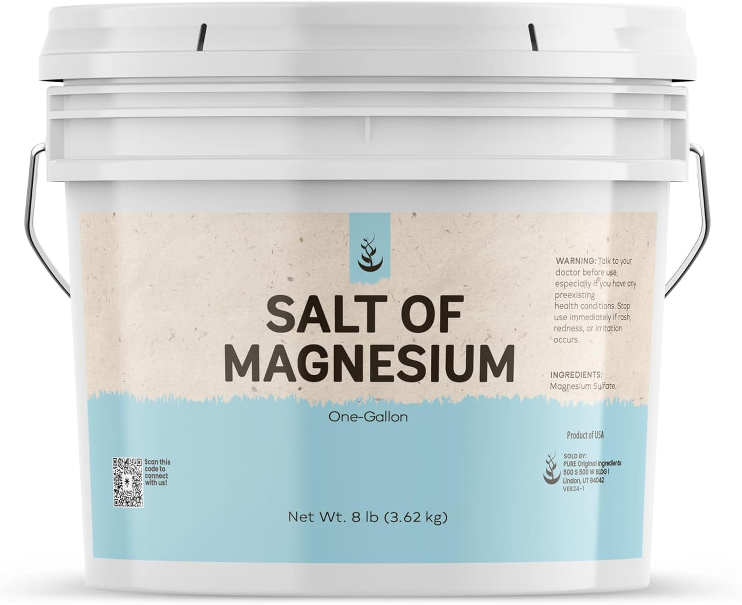 Pure Original Ingredients Epsom Salt (10 lb) Pure Magnesium Sulfate, Soaking Solution