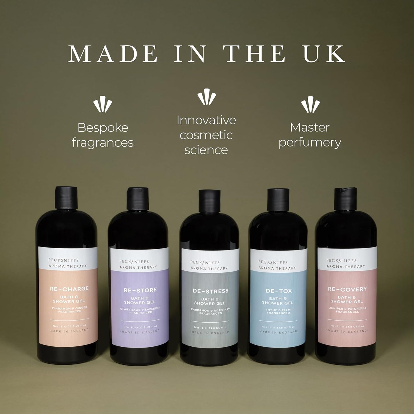 Sandalwood & Vanilla Shower Gel 750ml - Pecksniff's Classic Moisturizing Formula