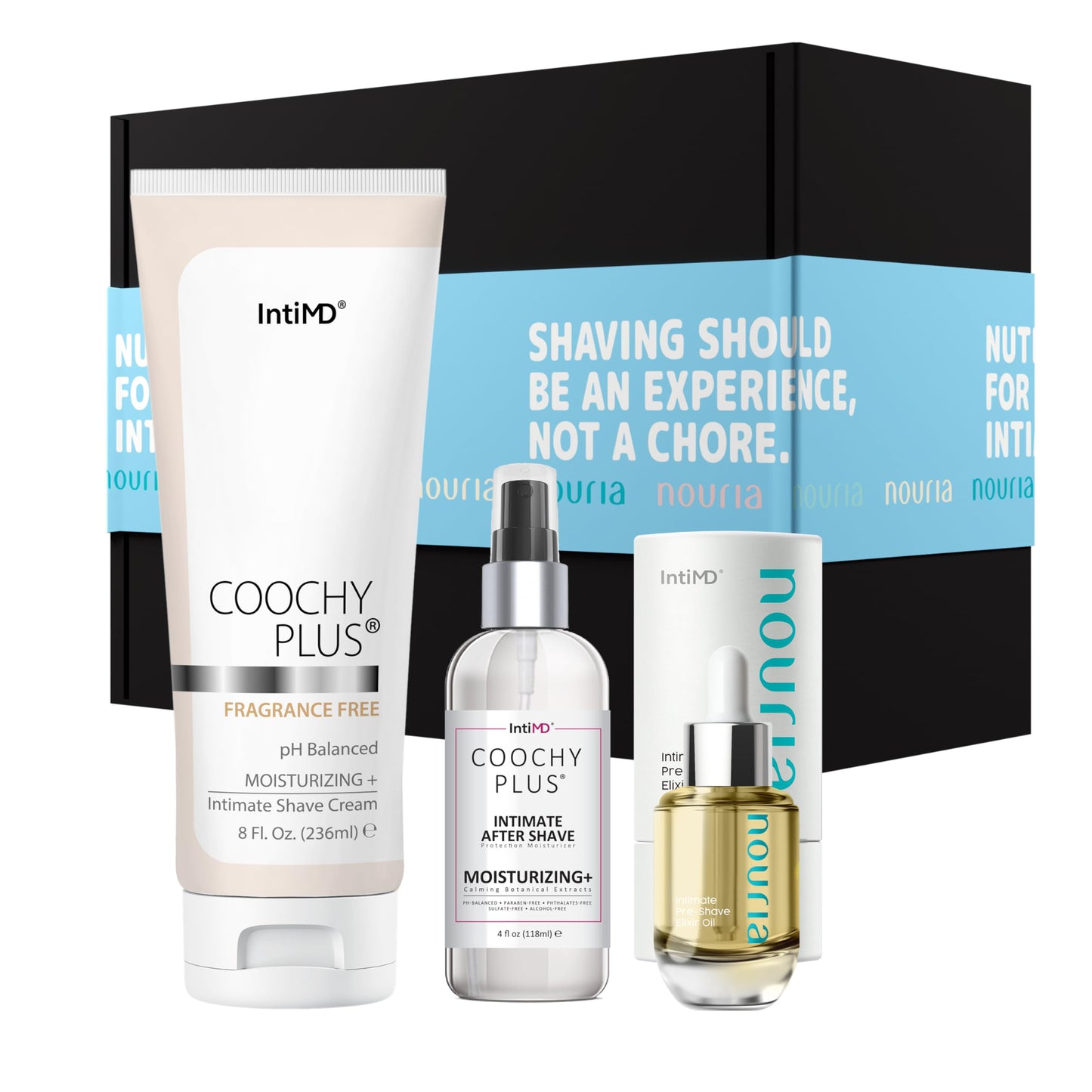 Coochy Plus HydroLock Shave Kit for Women, Fragrance Free, Oil Cream Mist