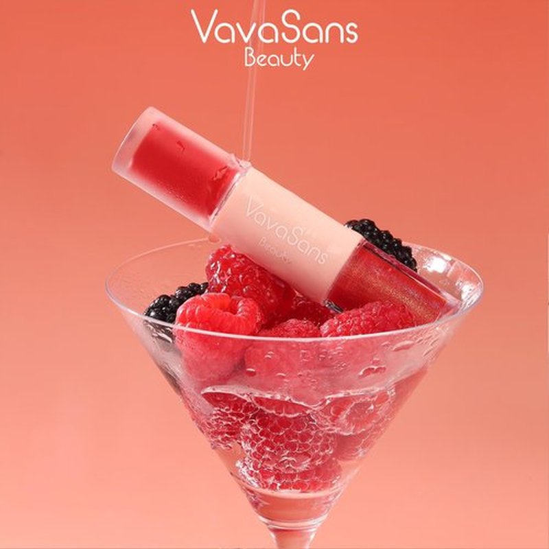 VavaSans Ruby Red Matte Liquid Lipstick with Red Clear Glitter Lip Gloss 2 In 1 Dual Ended Highly Pigmented Long Lasting Non Sticky Transfer Proof High Shine Finish Makeup for Girls and Women
