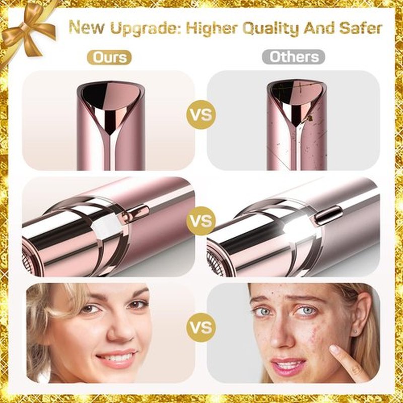 Gurelax Facial Hair Remove (with 2 x Replacement Heads), Face Shaver for Women, Best Hair Removal Device, Facial Hair Removal for Women