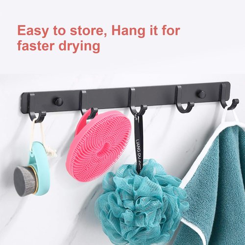 INNERNEED Food-Grade Silicone Body Scrubber Exfoliating & Massaging Shower Brush, More Hygienic Bathing Tool, for All Skin Types, Lathers Well, Longer Service Life (Dark Green+Pink)