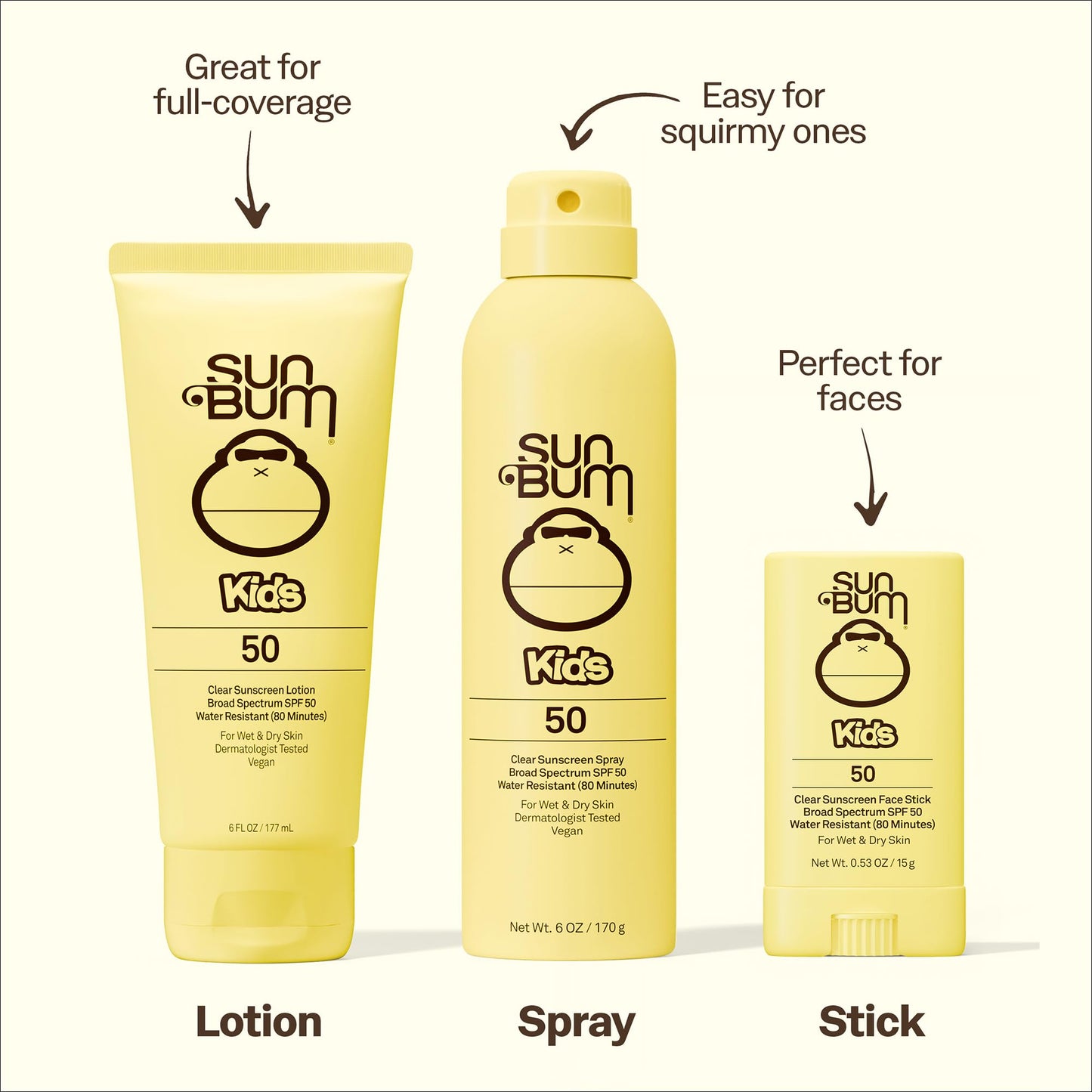 Sun Bum Kids SPF 50 Clear Sunscreen Body Spray - 6 oz