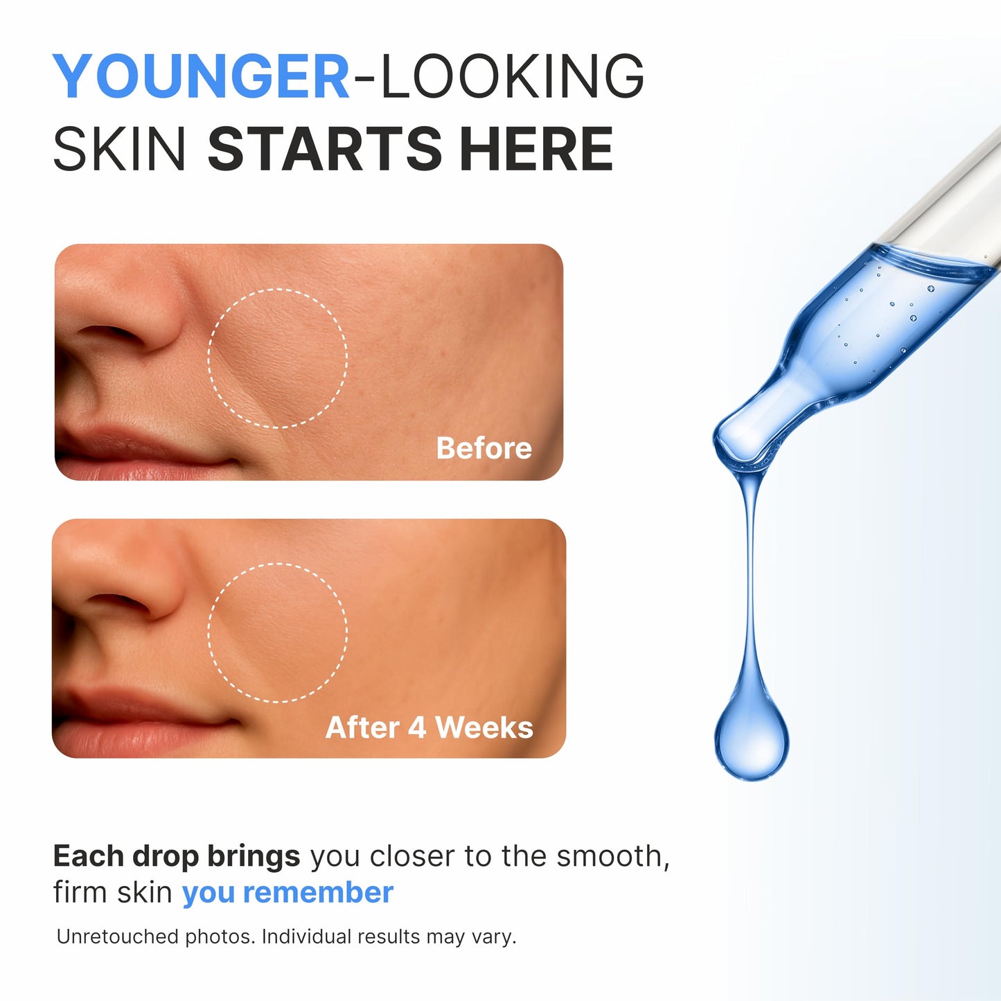 SkinHybrid Copper Peptides Serum for Face - Lightweight Anti Aging Serum with GHK-Cu Peptide, Niacinamide & Collagen for Firmer, Plumper, Youthful Skin (30ml / 1 fl oz)