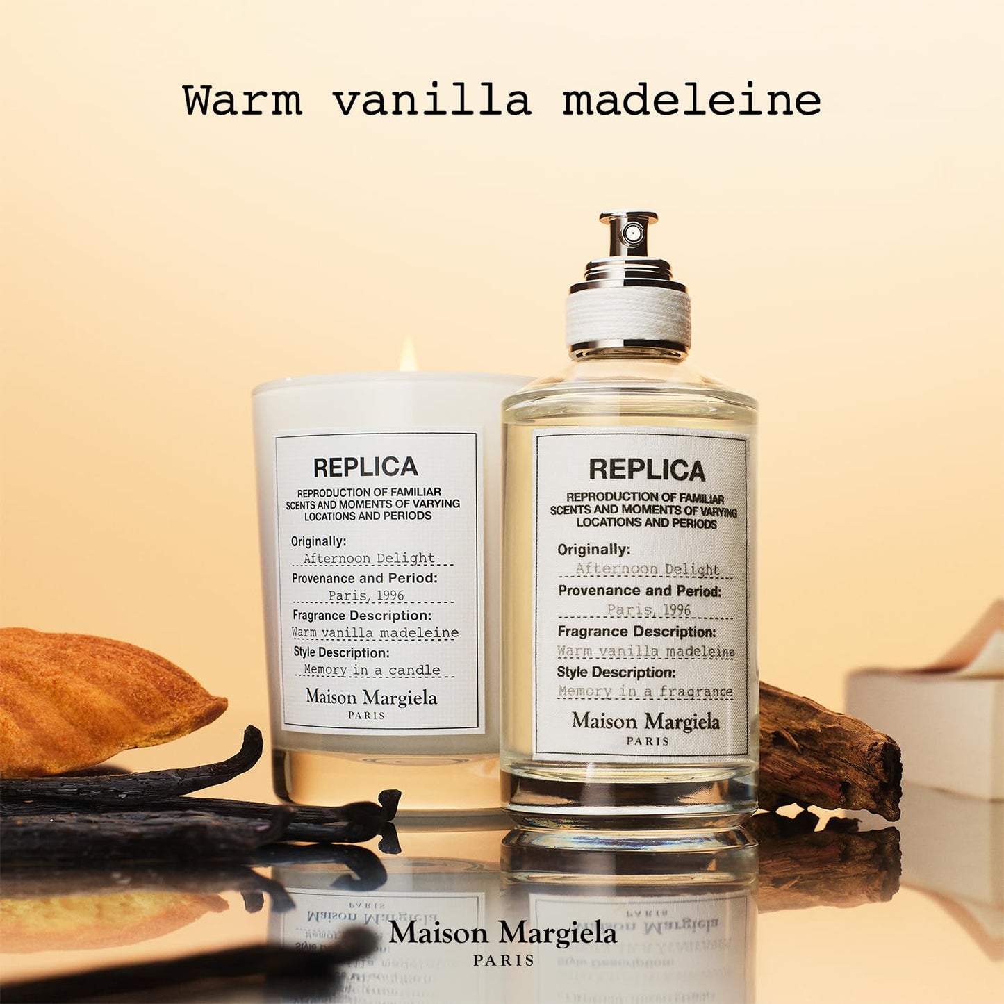 Maison Margiela - Replica - Afternoon Delight Scented Candle - Warm & Cozy Scent - with Vanilla & Sandalwood - 5.8 Oz