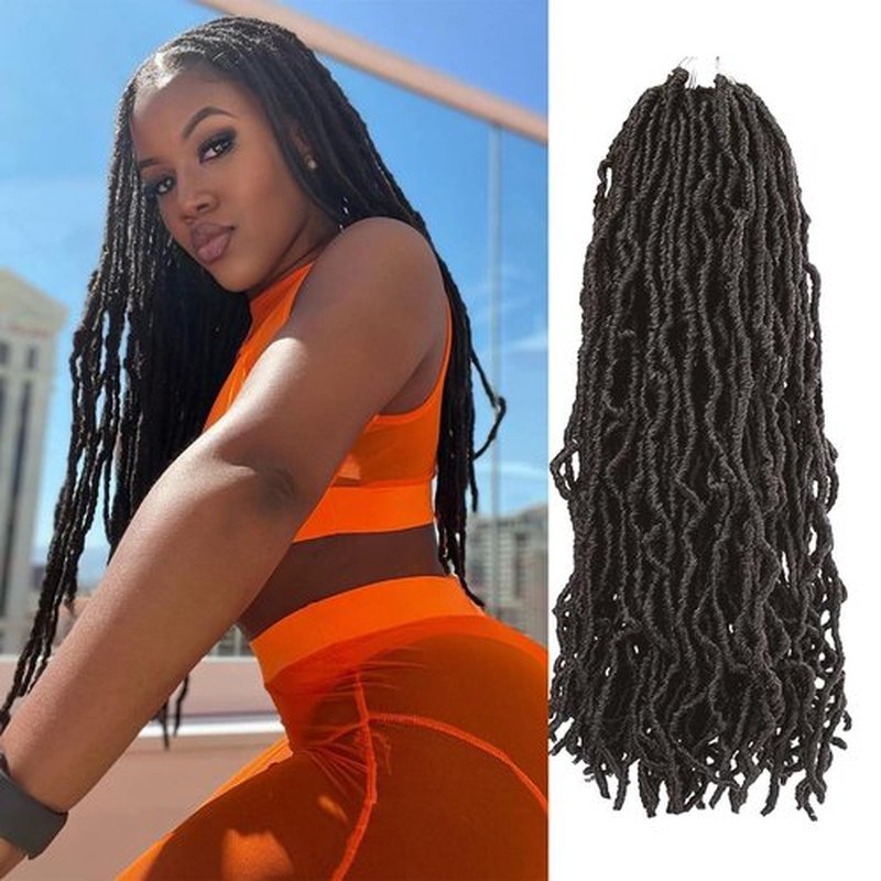 Faux Locs Crochet Hair 30 Inch 6 Packs Soft Locs Crochet Hair for Black Women New Crochet Braids Locs for Butterfly Locs Pre Looped Curly Wavy Braiding Hair Extensions (1B, 30 Inch)