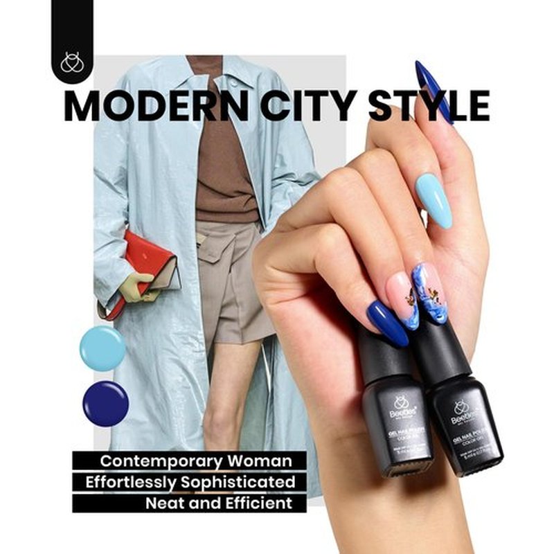 beetles Gel Polish 25 Colors Fall Winter Gel Nail Polish Set Pink Gel Nail Red Nude Brown Purple Burgundy Nail Art with 3Pcs Base Top Coat Urban Rhythm Collection DIY Salon Manicure Gift for Women