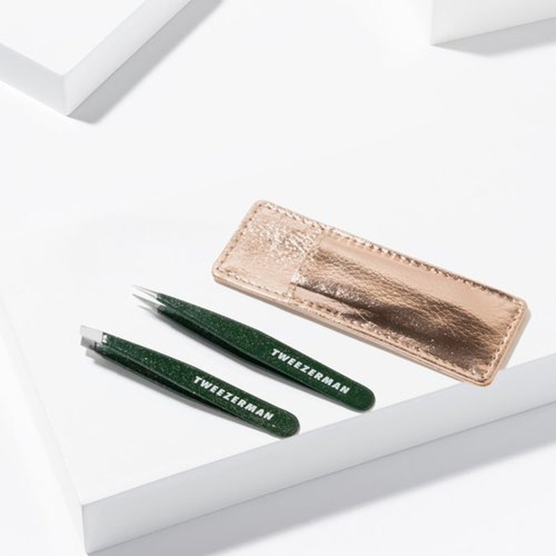 Tweezerman Enchanted Garden Mini Tweezer Set - Eyebrow Tweezers for Women and Men