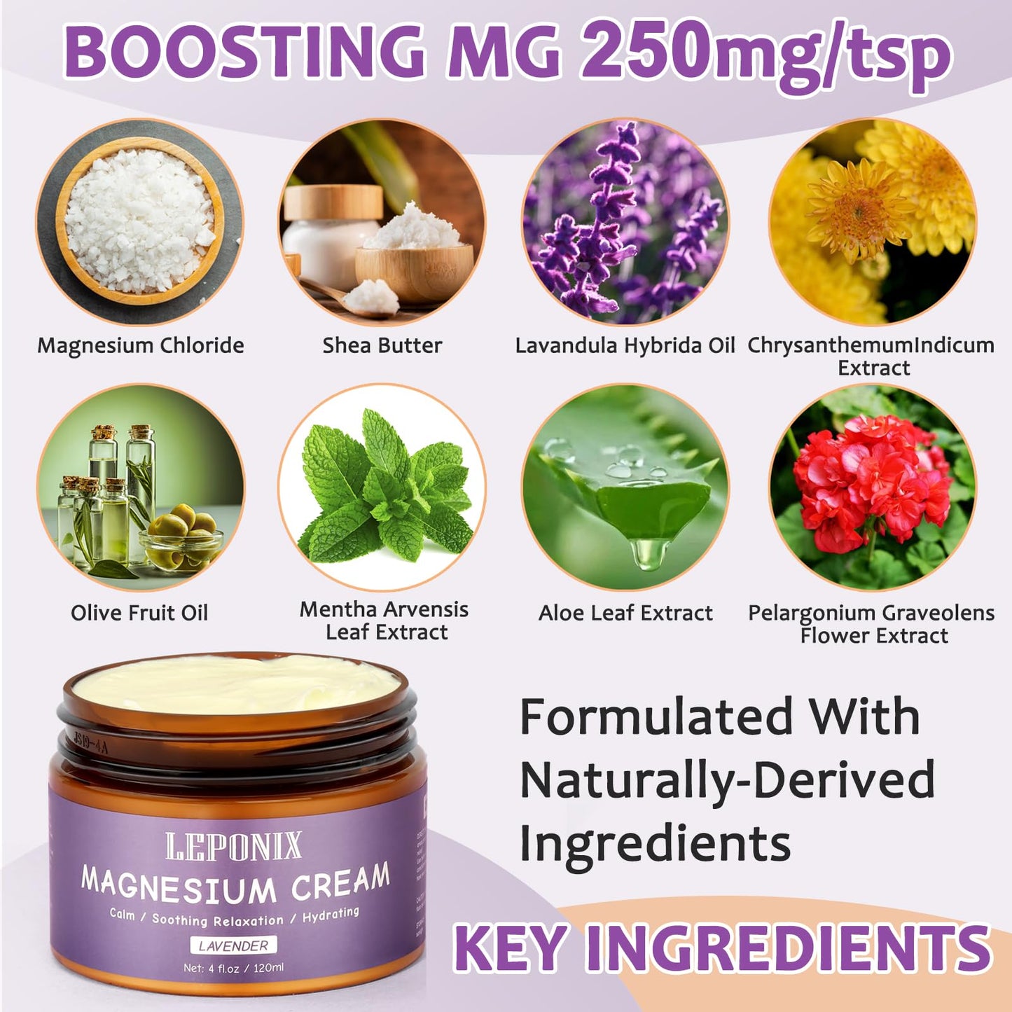 Magnesium Cream for Sleep & Muscle Recovery - Soothing Topical Magnesium Lotion for Leg Cramps, Joint Comfort, Pain Relief - Relaxing Magnesium Body Butter for Men Women Kids (120ml, Unscented)