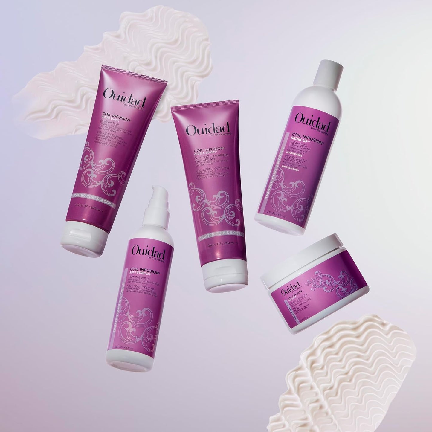 OUIDAD Coil Infusion Soft Stretch Curl Priming Milk - Primer & Leave-in Treatment - Moisturizes, Defines, and Strengthens - 8.5 oz