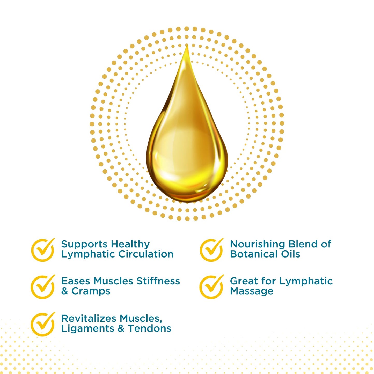 Baar LymphoCare Massage Oil & Skin Lotion – Lymphatic Massage Blend with Olive Oil, Rose Hip Oil & Castor Oil, Nourishing Body Lotion for Circulation & Relaxation, 8 Oz