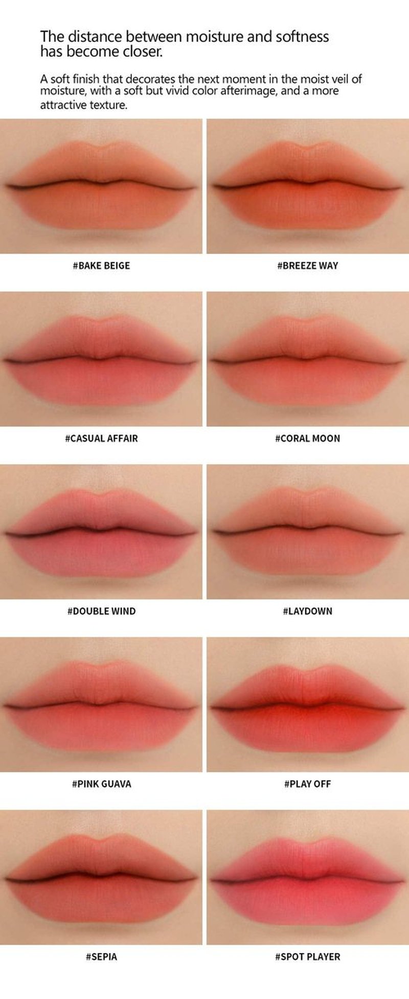 3CE BLUR WATER TINT(4.6g) soft lip with less smear with a blurry finish (#SPOT PLAYER) with sun cream(1ml*3ea)