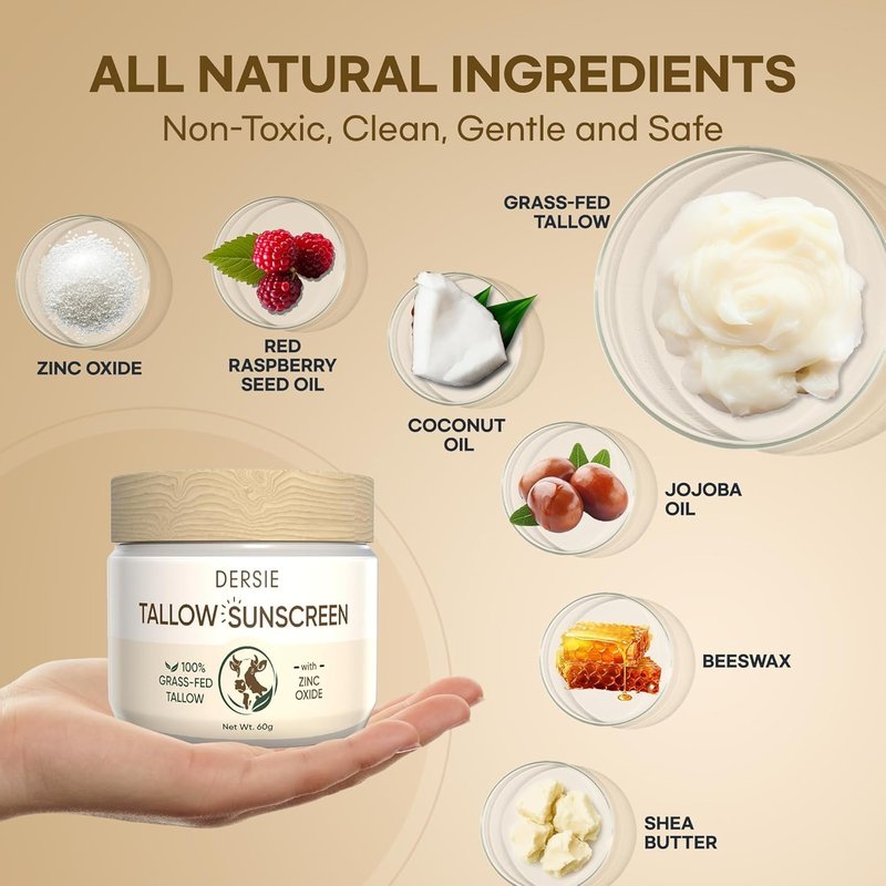 Natural Care Bundle - Beef Tallow Sunscreen & Frankincense Balm | Nourishing Skincare Set