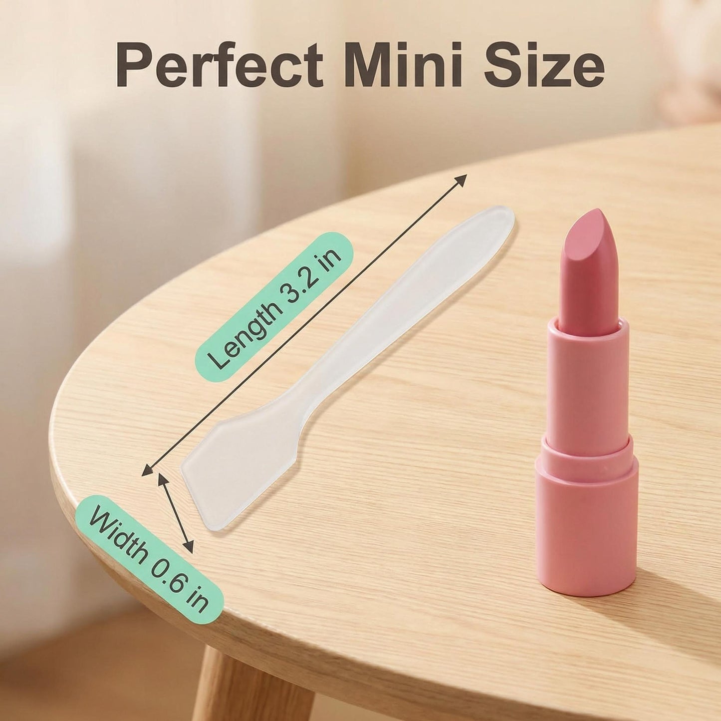 100 PCS Disposable Plastic 3.2" Spatulas Makeup Cosmetic Mask Frosted Tip Spatula Skin Care Facial Cream Spatula for Mixing and Sampling