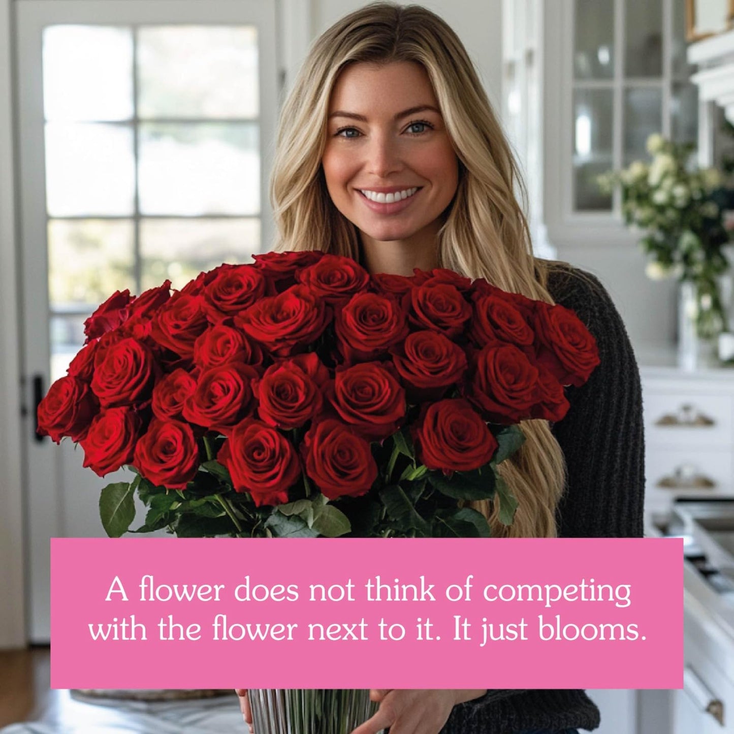 GlobalRose 75 Red Roses Bouquet - Responsibly Sourced Roses Fresh Flowers - Hand-Picked Flowers Fresh Bouquet for Valentine's Day, Birthday & Special Occasions (3 Bunches of 25 Stems)