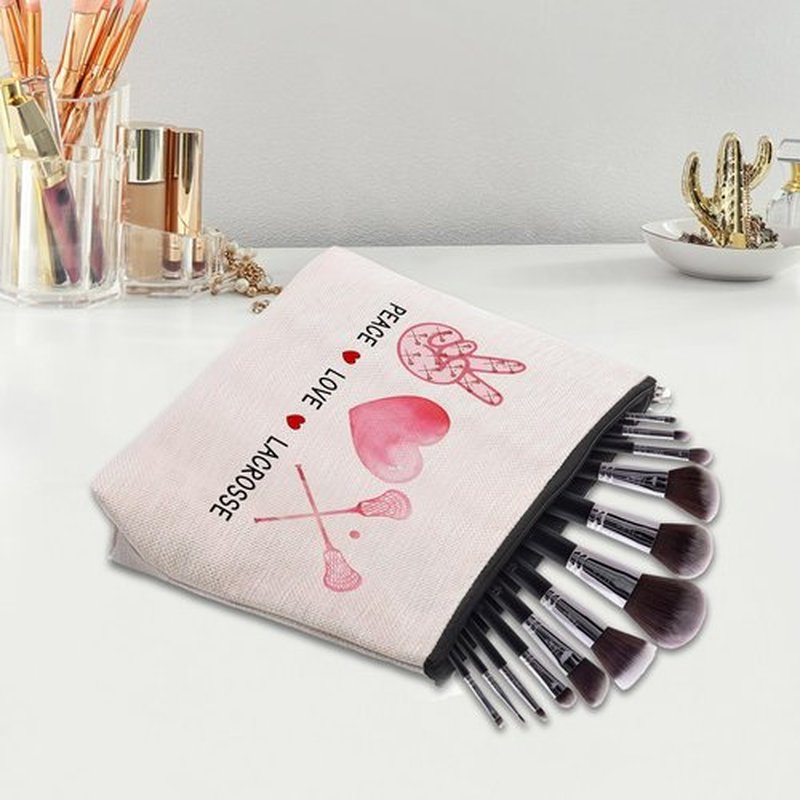 CEASQVAA Lacrosse Gifts Funny Gifts for Women, Lacrosse Makeup Bag Gifts for Lacrosse Moms Team Member Players, Birthday Gifts for Lacrosse Lover Women Her