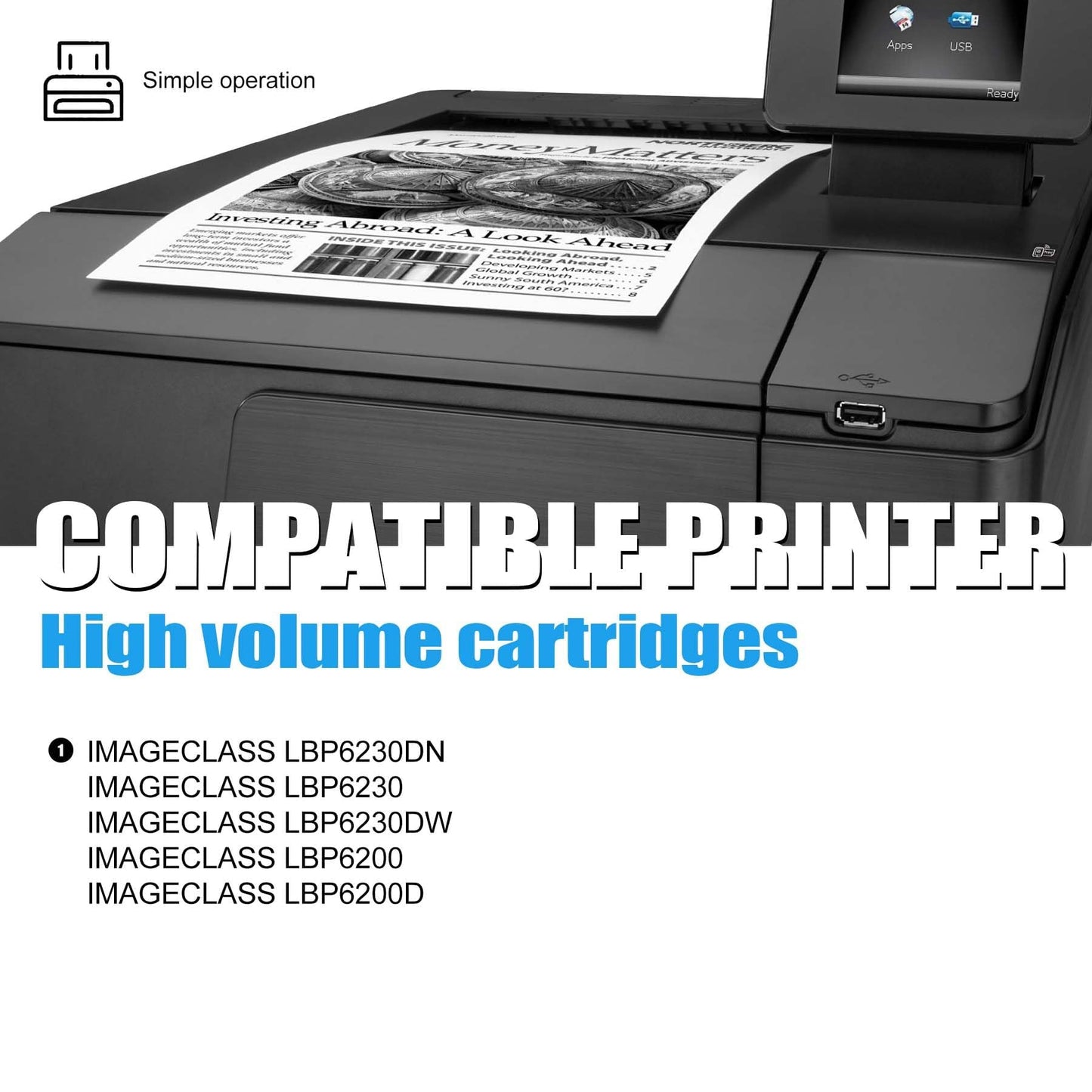 1 Pack CRG 126 Black Toner Cartridge, Compatible for Canon CRG 126 Toner Replacement for IMAGECLASS LBP6230DN IMAGECLASS LBP6230 IMAGECLASS LBP6230DW IMAGECLASS LBP6200 IMAGECLASS LBP6200D Printer