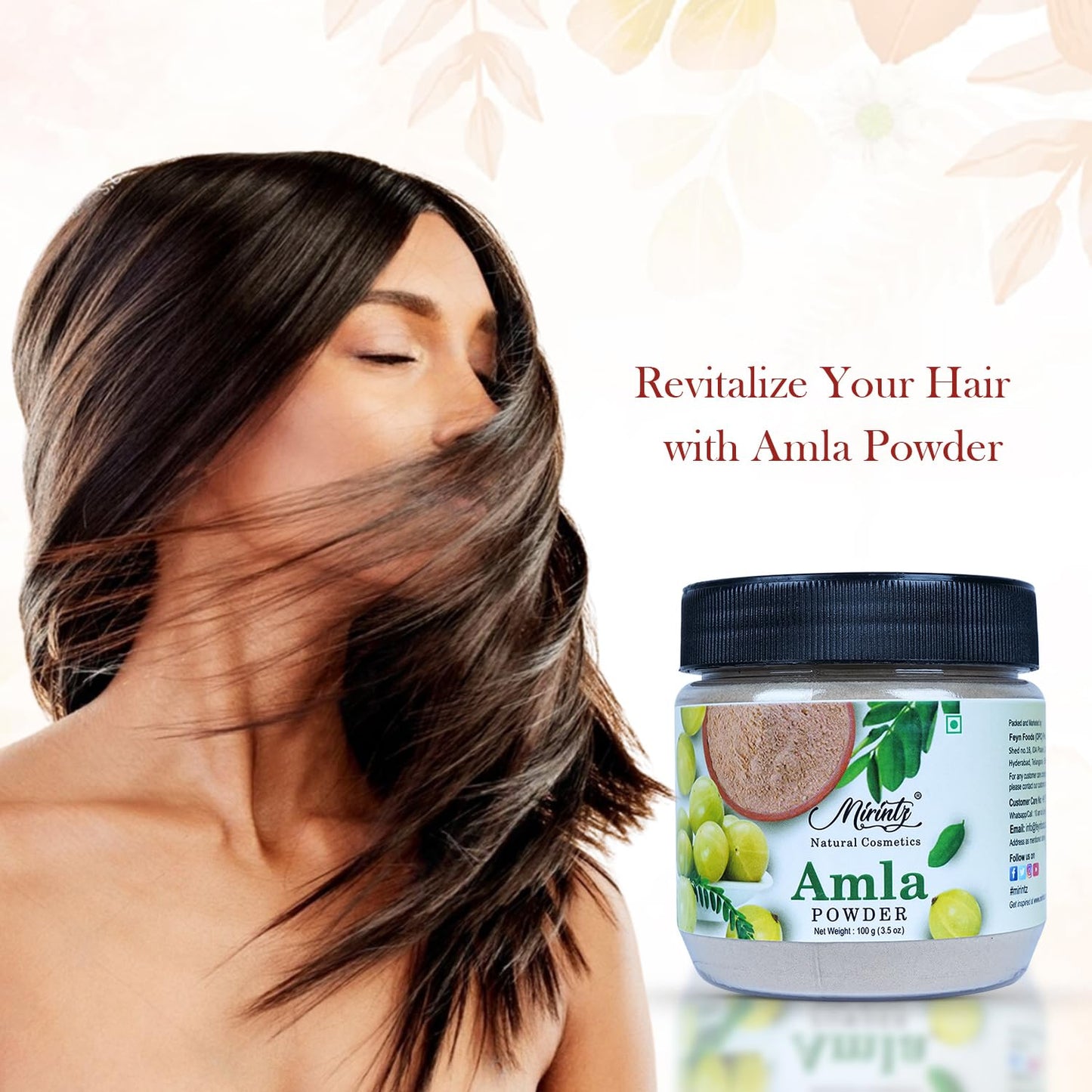 Mirintz 100% Natural Amla Powder | (100 gms) Indian Gooseberry (Amalaki) Powder Herbal Supplement | Amla Dry Rich in Vitamin C Powder for Face & Hair | Amla Powder Ayurvedic Support for Healthy Hair