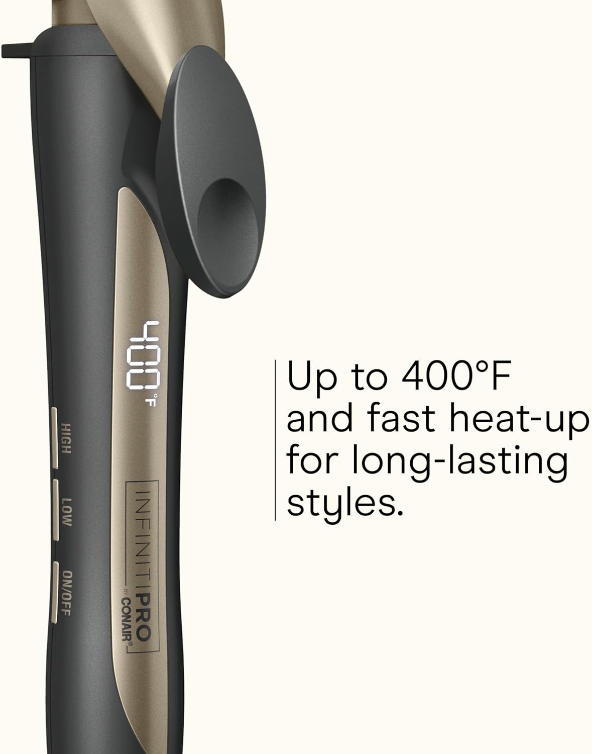 Tourmaline Ceramic Tapered Curling Wand - 1 1/4" to 3/4" for Beachy Waves