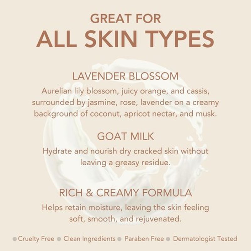 Dionis Goat Milk Skin Care Lavender Blossom Scented Hand Cream Set - Cruelty Free Travel Size Hand Lotion For Hydrating & Moisturizing Dry Skin - Paraben Free Formula Made In The USA, 1 oz Set of 4
