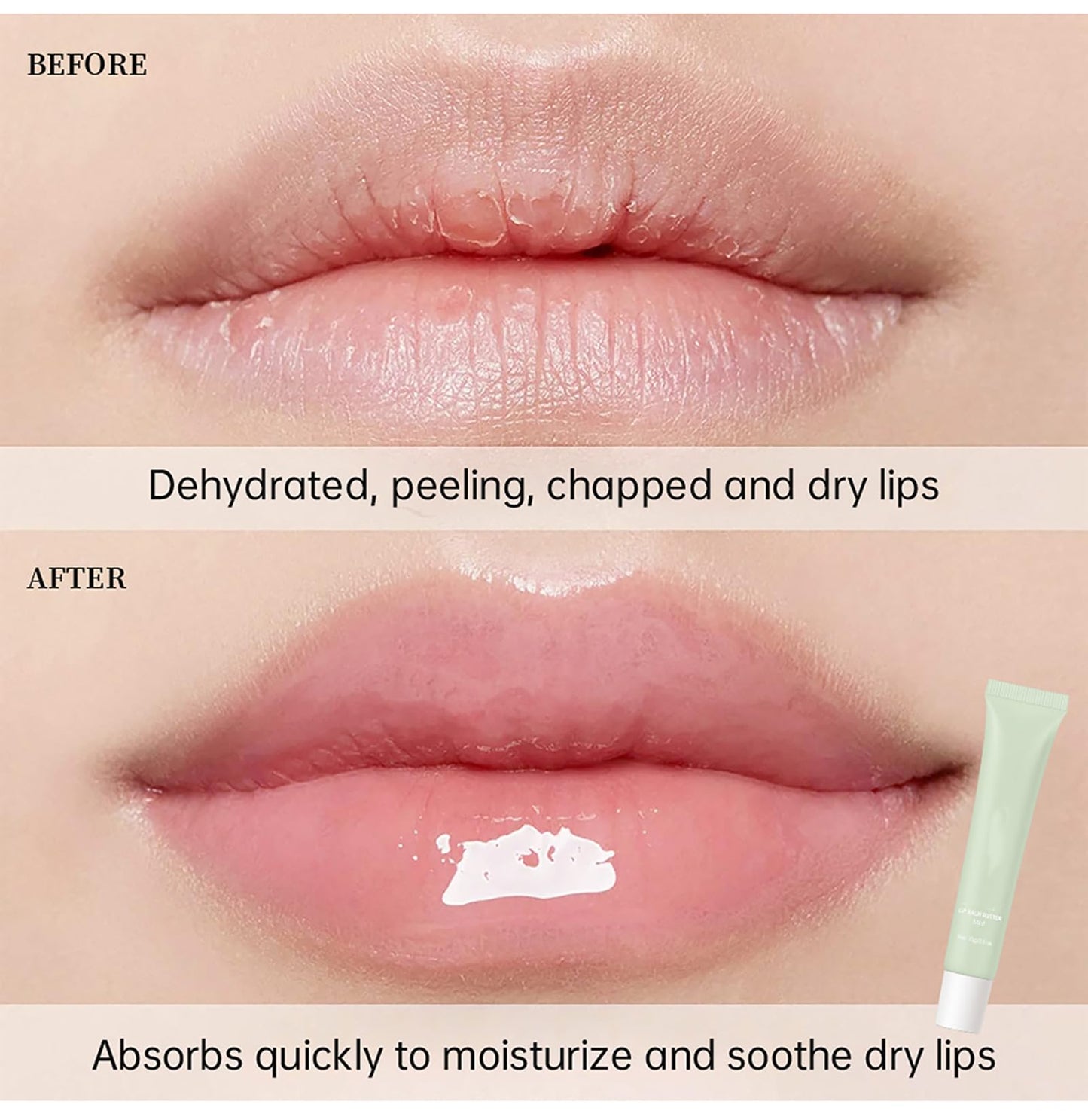 Easilydays Lip Butter Balm, Hydrating Lip Balm with Sheer Tint, Plumps Moisturizing Hydrating Lip Mask, Vegan Non-Sticky Lip Glowy Balm for Instant Moisture, Shine, & Soothing Lip Care, #3 Ices Coffee