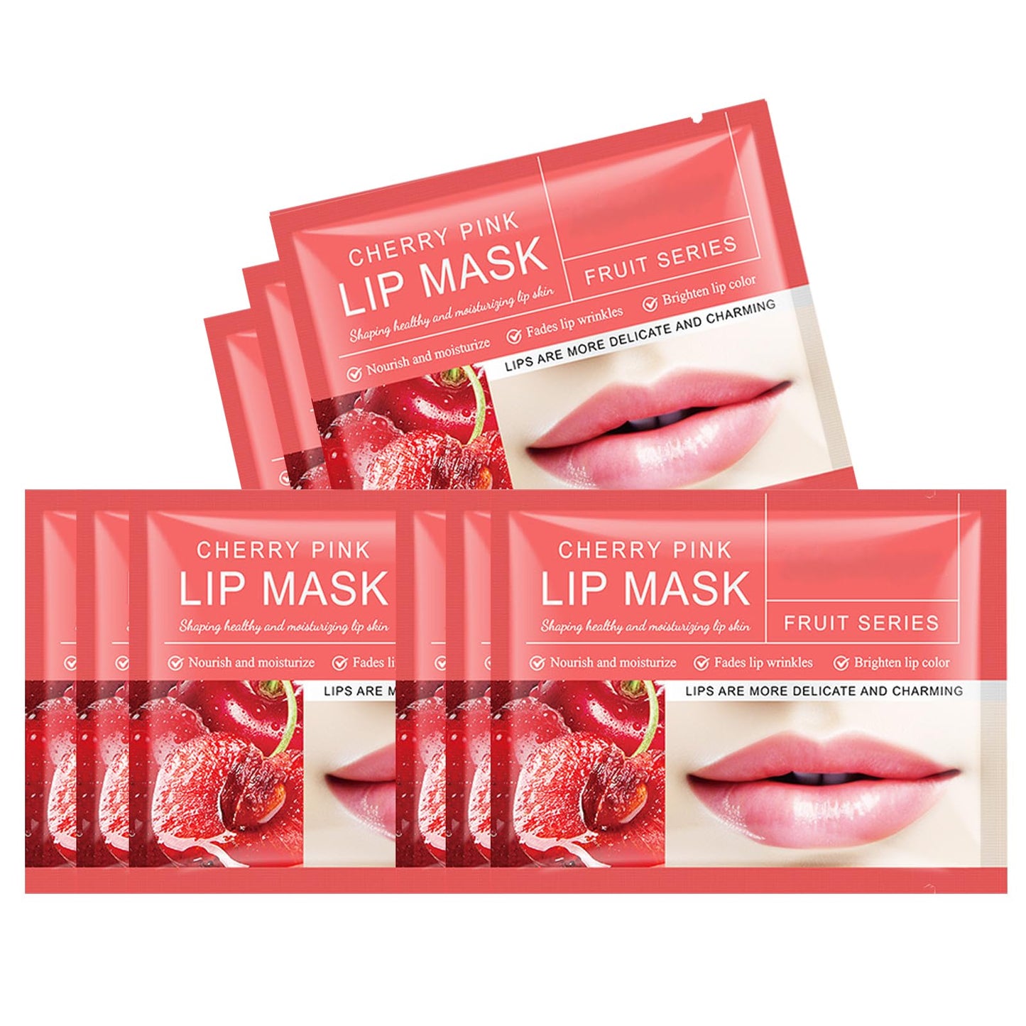 Felico Lip Mask Patches, 30PCS Collagen Care Gel Pads for Moisturizing,Anti Wrinkle,Reducing Chapped,Smoothing,Fine Lines,Remove Dead Skin Moisture Essence Make Your Dry Lips Attractive Sexy Cherry