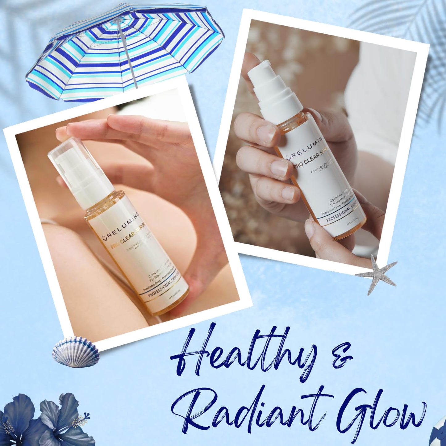 Relumins Pro Clear Serum with Blemish Fighting Natural, for a Glowing Summer Skin – Advanced Formula for Clear, Healthy-Looking Skin (50ml)