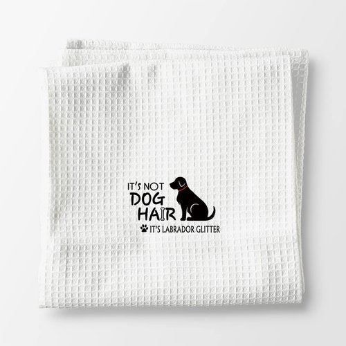 It’s Not Dog Hair It’s Labrador Glitter Hand Towels Kitchen Towels Dish Towels,Fall Funny Dog Decor Towels,Dog Lovers Dog Mom Girls Women Gifts