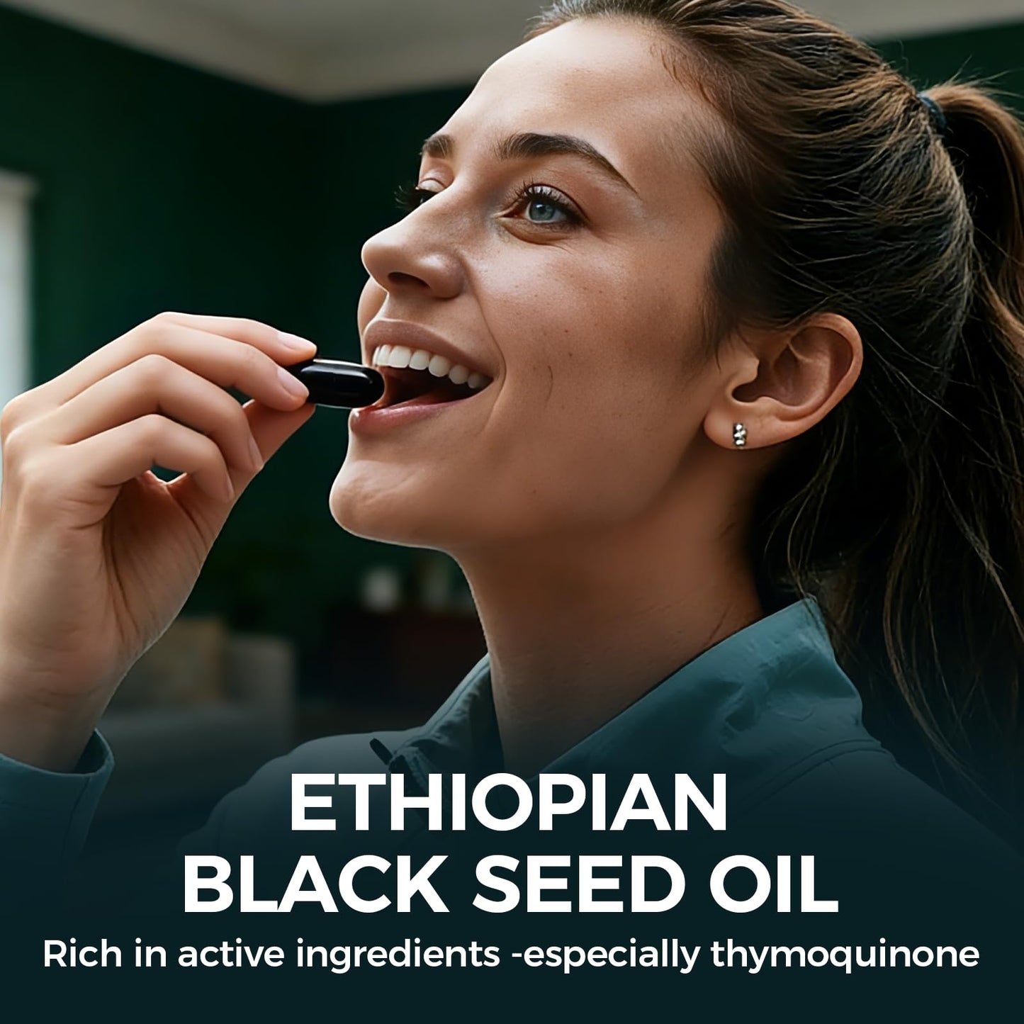 TUVAAZ PURELYNUTRIENT Ethiopian Black Seed Oil Capsules with 4.64% Thymoquinone, Immune Support & Digestion & Energy Booster, Non-GMO, Gluten-Free, 60 Count Softgels