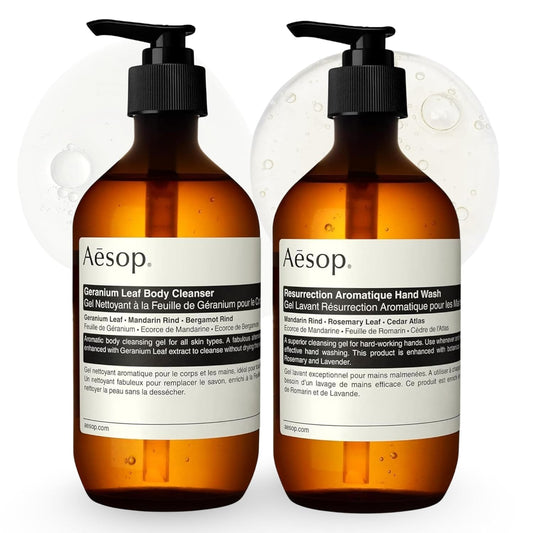 Aesop Resurrection Hand Soap - Geranium Leaf Body Wash | Paraben-Free, Vegan | 16.9 oz