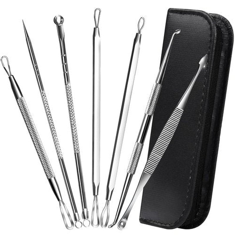 Teenitor 7 in 1 Pimple Popper Tool Kit Blackhead Remover Tools Blackhead Extractor, Pimple Extractor Pimple Popper Tool Zit Popper Tool Acne Tools Comedone Extractor Black Head Remover for Face