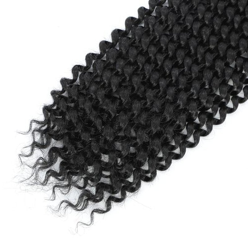 132 strands Passion Twist Hair Water Wave Black Color Curly Crochet Braids For Bomb Twists Goddess locs 18inch Long Bohemian Curl Synthetic Braiding Hair Extensions (18inch, 1B)