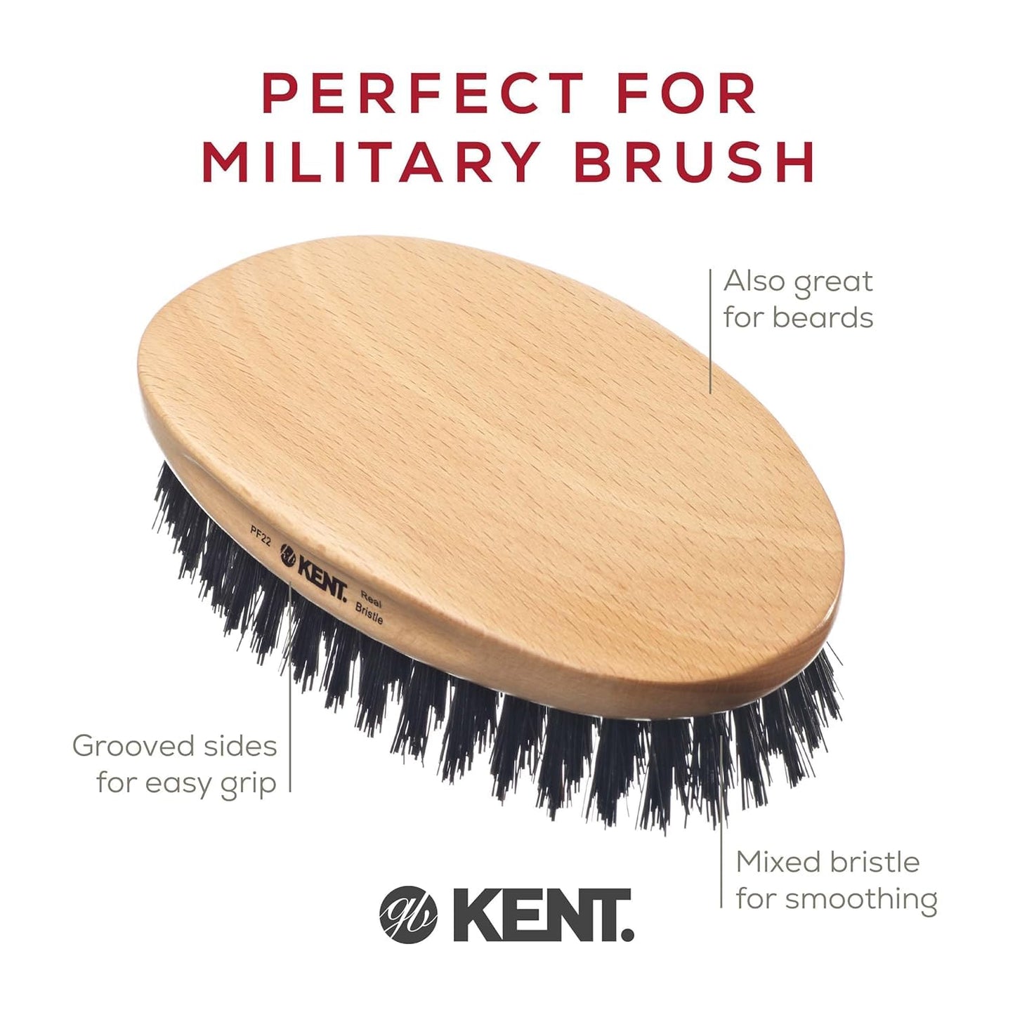 Kent 81T Beard & Mustache Comb Set - Travel-Friendly Grooming Kit Made in England