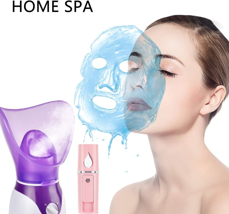 Nano Facial Steamer - Portable Face Steamer for Deep Cleaning & Clogged Pores | Includes Blackhead Remover Kit & Brush